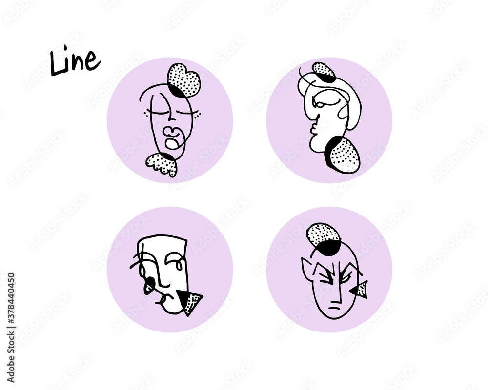 Mauve Emotions theatrical masks line Mauve Emotions theatrical masks line