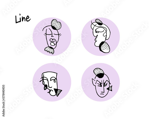 Mauve Emotions theatrical masks line