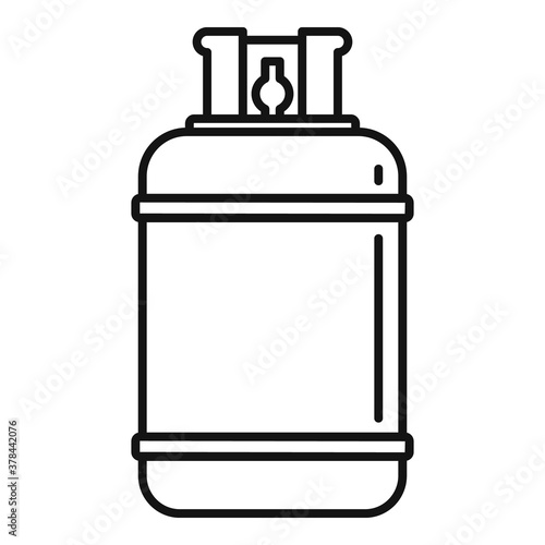 Gas cylinder bottle icon. Outline gas cylinder bottle vector icon for web design isolated on white background