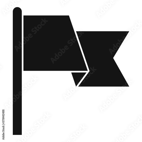 Exploration flag icon. Simple illustration of exploration flag vector icon for web design isolated on white background
