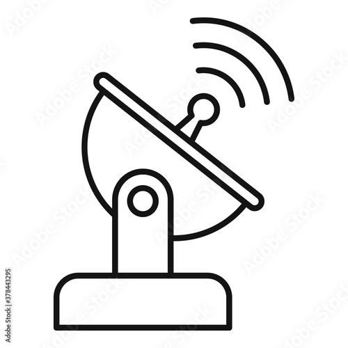 Ground antenna icon. Outline ground antenna vector icon for web design isolated on white background