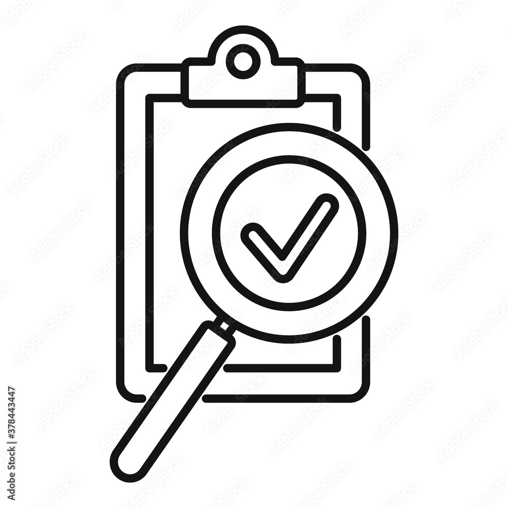 Clipboard exploration icon. Outline clipboard exploration vector icon for web design isolated on white background Clipboard exploration icon. Outline clipboard exploration vector icon for web design isolated on white background