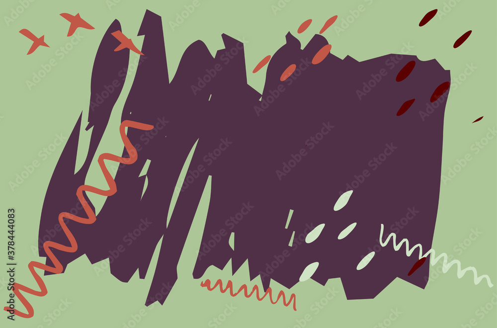 Fototapeta premium wallpapers with random drawings of different colors