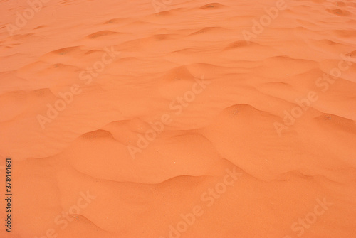 Orange sand in Wadi Rum desert, Jordan