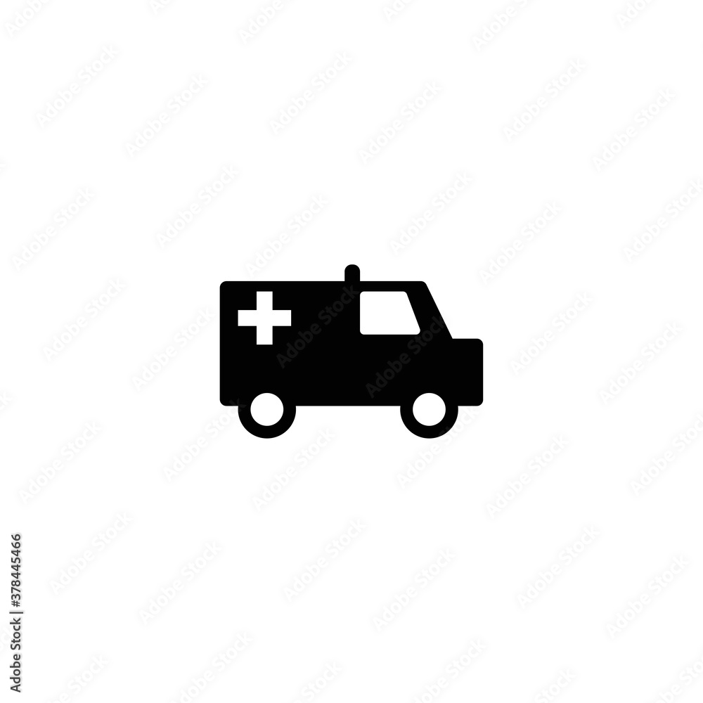 ambulance icon on white background
