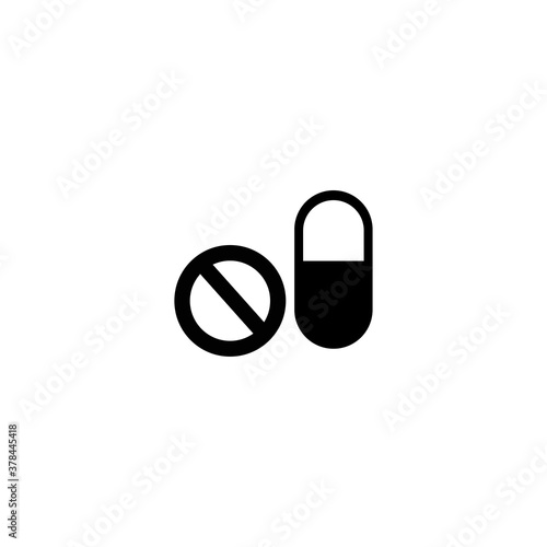 pills icon on white background