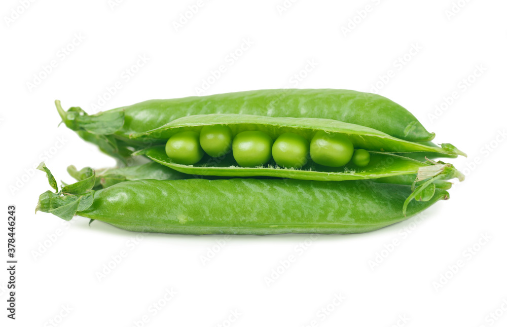 pods of green peas bunch isolated on white background pods of green peas bunch isolated on white background