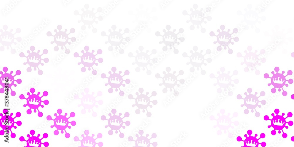 Light pink vector template with flu signs. Light pink vector template with flu signs.