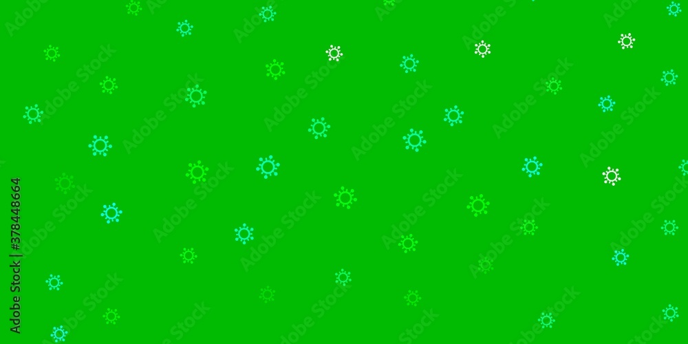 Light green vector backdrop with virus symbols.