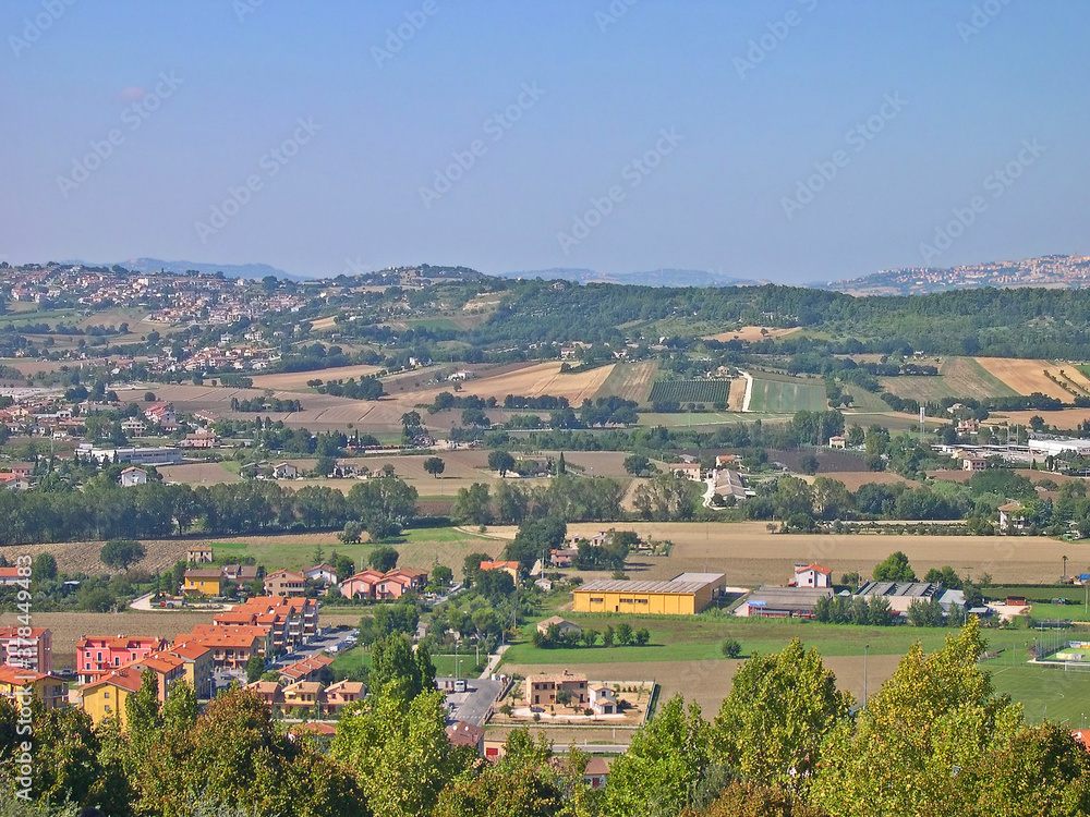 Italy, Marche,  Apennine landscape around Loreto village.