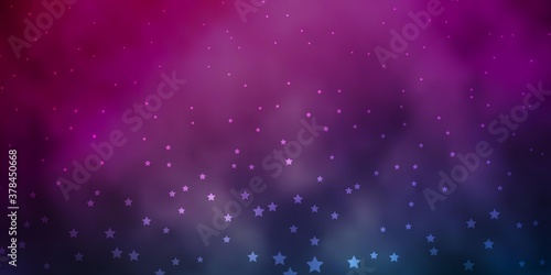 Dark Blue, Red vector layout with bright stars. Colorful illustration in abstract style with gradient stars. Pattern for websites, landing pages.