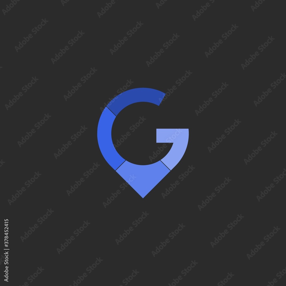 letter g & maps logo letter g & maps logo