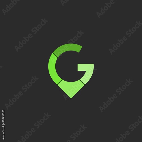 pinpoint & letter g logo
