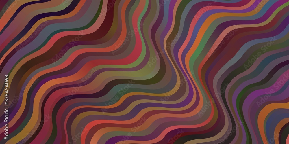 Dark Multicolor vector backdrop with circular arc.