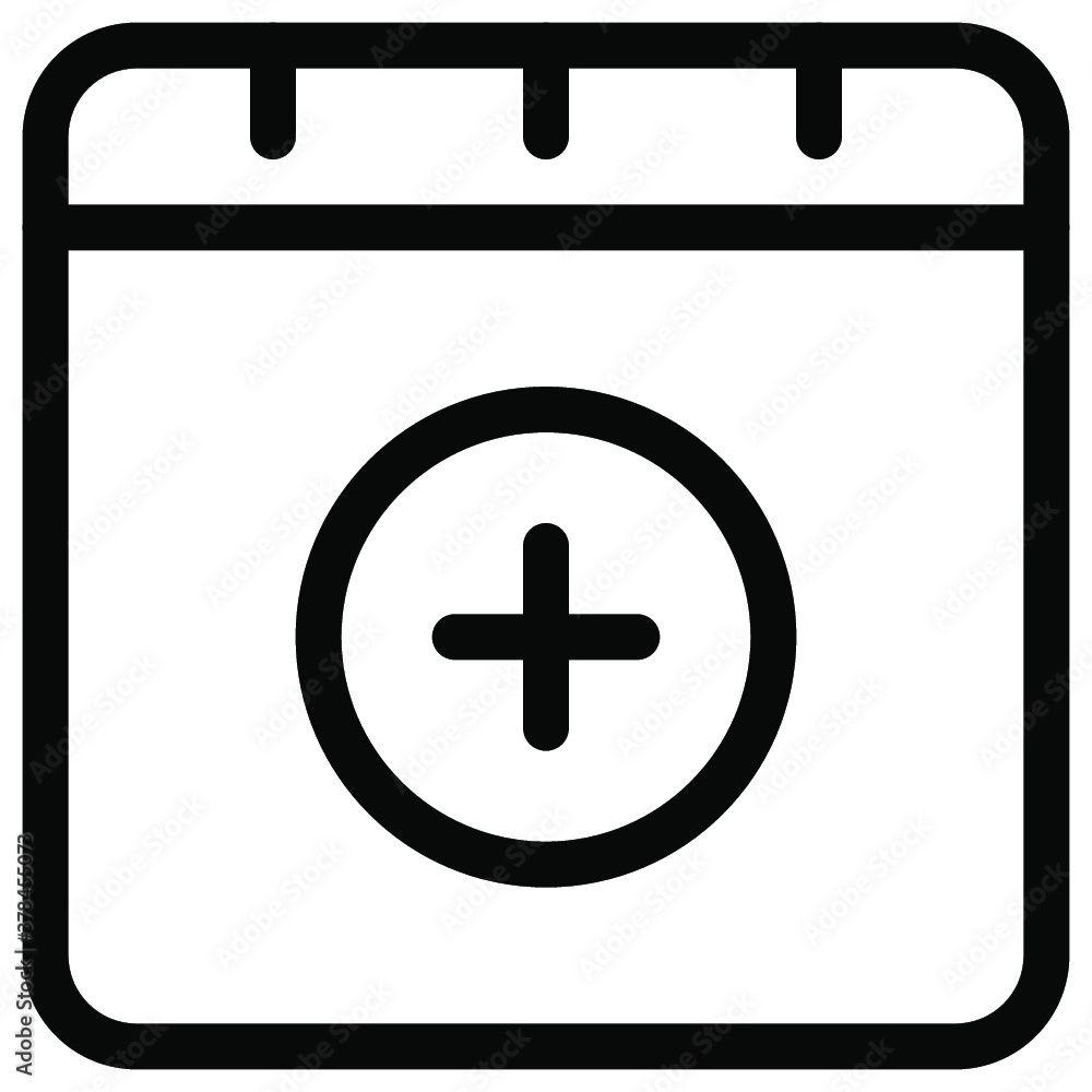 Calendar icon line style icon. vector illustration. vector icon