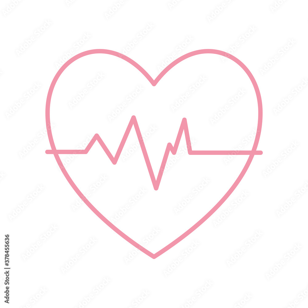 heart pulse line style icon vector design heart pulse line style icon vector design