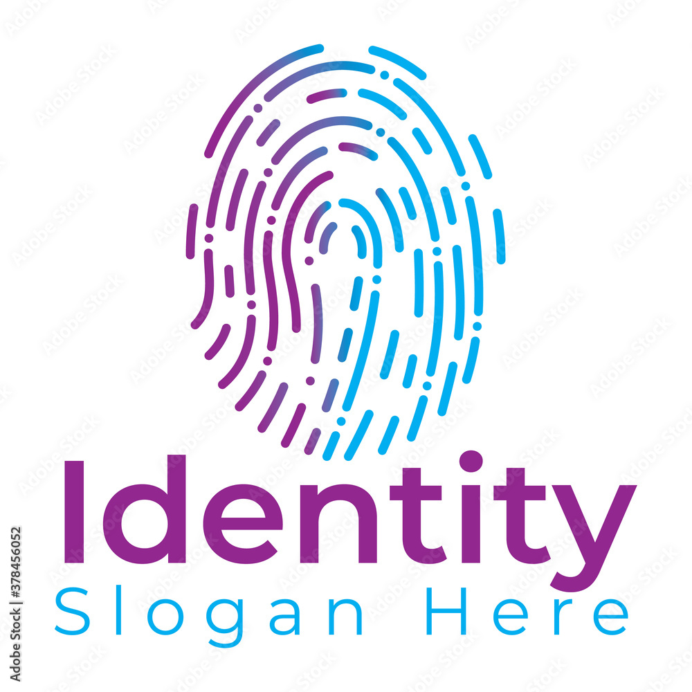 fingerprint vector template design. Identity logo design. fingerprint vector template design. Identity logo design.
