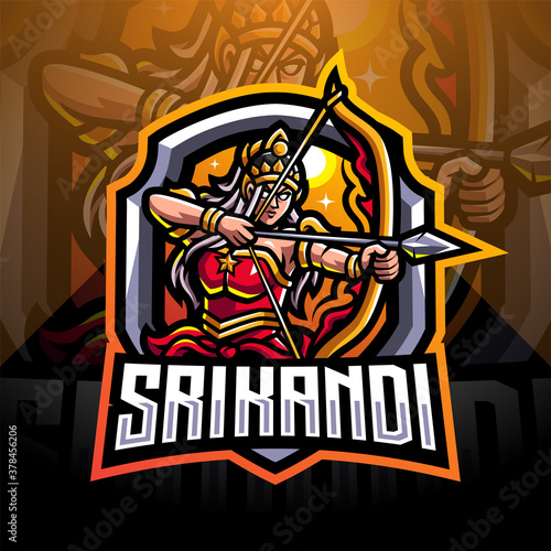 Srikandi esport mascot logo design