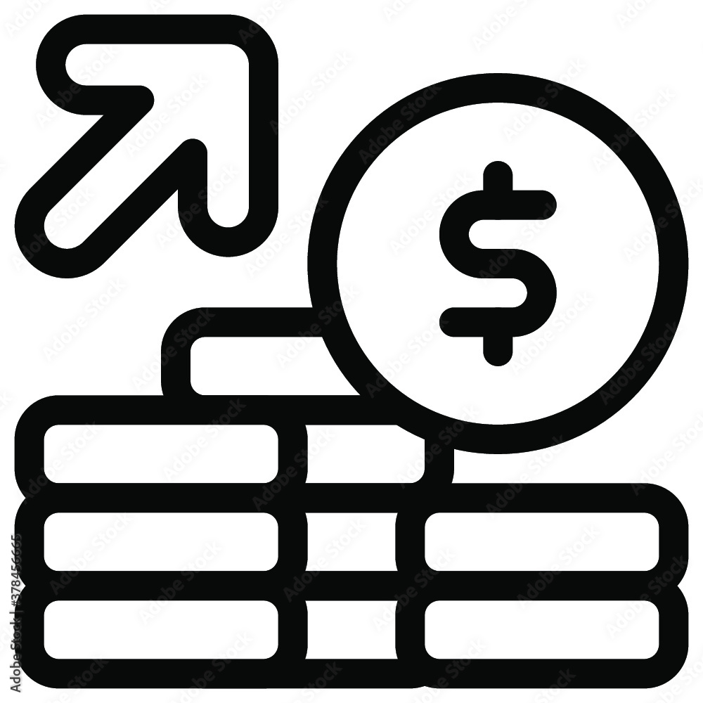 Currency icon, dollar, euro, bitcoin, yen, money, line style icon. vector illustration. vector icon Currency icon, dollar, euro, bitcoin, yen, money, line style icon. vector illustration. vector icon