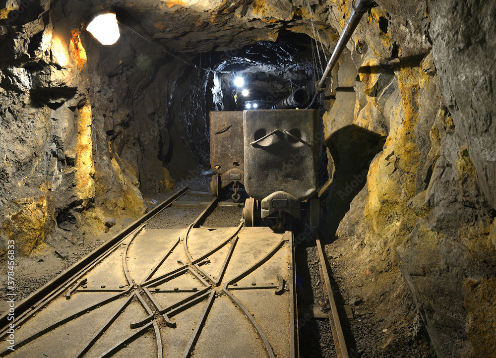 Jachymov - Mining adit number 1 - mining museum, a reminder of silver and uranium mining in Ore Mountains/Erzgebirge, Bohemia, Czech Republic. It is Mining Region of UNESCO World Heritage