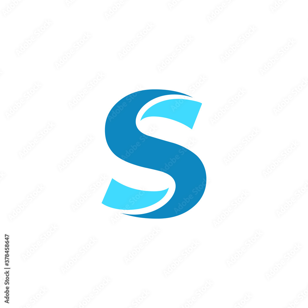 creative simple letter s business tech logo vector creative simple letter s business tech logo vector