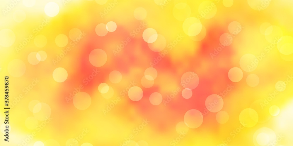 Light Orange vector background with circles. Glitter abstract illustration with colorful drops. Pattern for booklets, leaflets. Light Orange vector background with circles. Glitter abstract illustration with colorful drops. Pattern for booklets, leaflets.