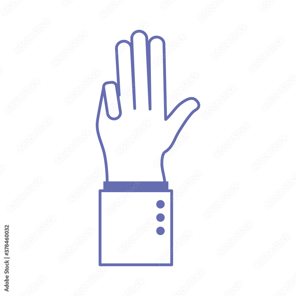 three hand sign language line and fill style icon vector design three hand sign language line and fill style icon vector design