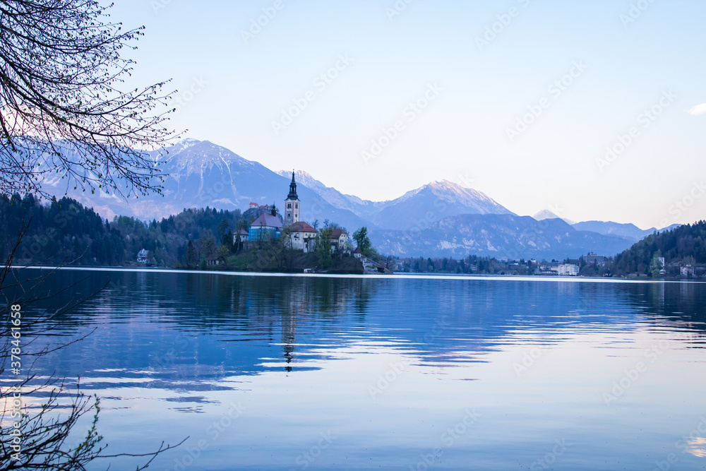 Church in the middle of a lake Church in the middle of a lake