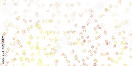 Wallpaper Mural Light orange vector abstract background with leaves. Torontodigital.ca
