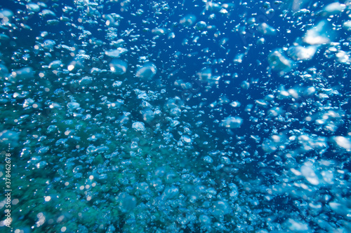 Scuba Diver’s Air Bubbles, Bahamas