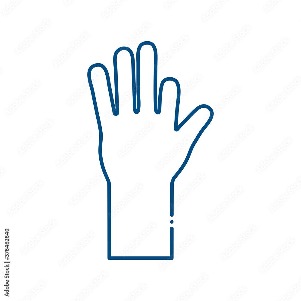 Obraz premium hand without a finger line style icon vector design