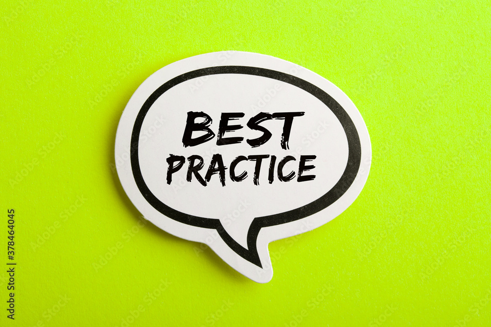 Best Practice Speech Bubble Isolated On Yellow Background Best Practice Speech Bubble Isolated On Yellow Background