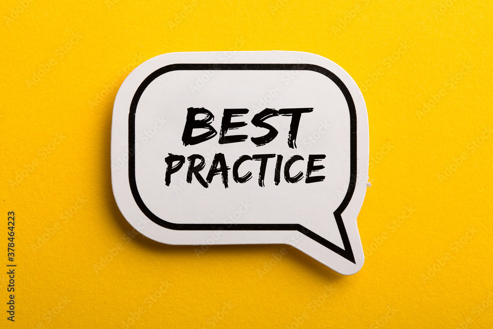 Best Practice Speech Bubble Isolated On Yellow Background Best Practice Speech Bubble Isolated On Yellow Background