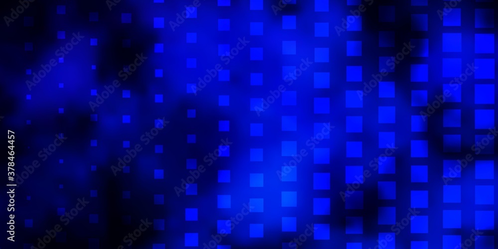 Dark BLUE vector pattern in square style. Colorful illustration with gradient rectangles and squares. Pattern for busines booklets, leaflets
