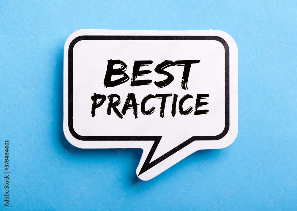 Best Practice Speech Bubble Isolated On Blue Background Best Practice Speech Bubble Isolated On Blue Background