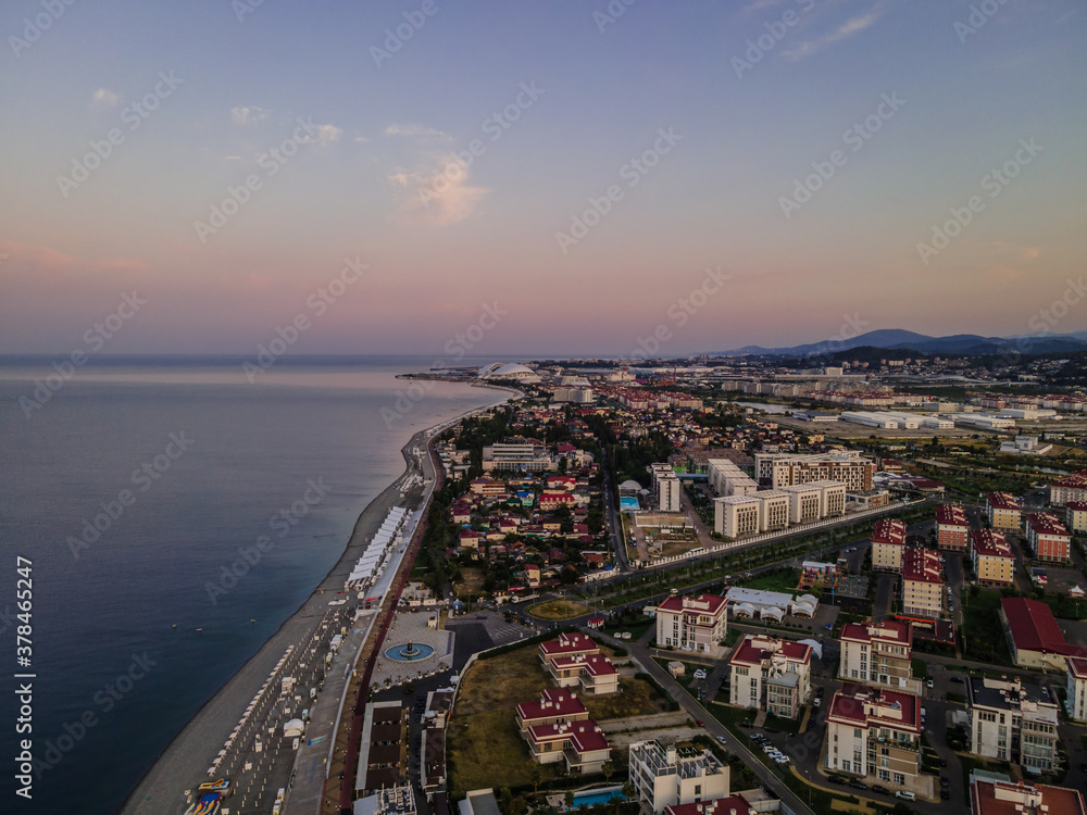 Fototapeta premium Adler district of Sochi. seashore. krasnodar area