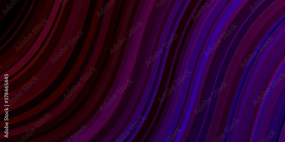 Fototapeta premium Dark Blue, Red vector template with wry lines. Colorful illustration in circular style with lines. Pattern for websites, landing pages.