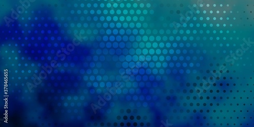 Dark BLUE vector pattern with circles. Modern abstract illustration with colorful circle shapes. Pattern for booklets, leaflets.