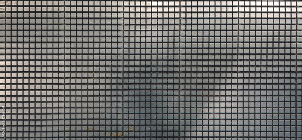 abstract metallic grey metal grid background with square pattern texture abstract metallic grey metal grid background with square pattern texture