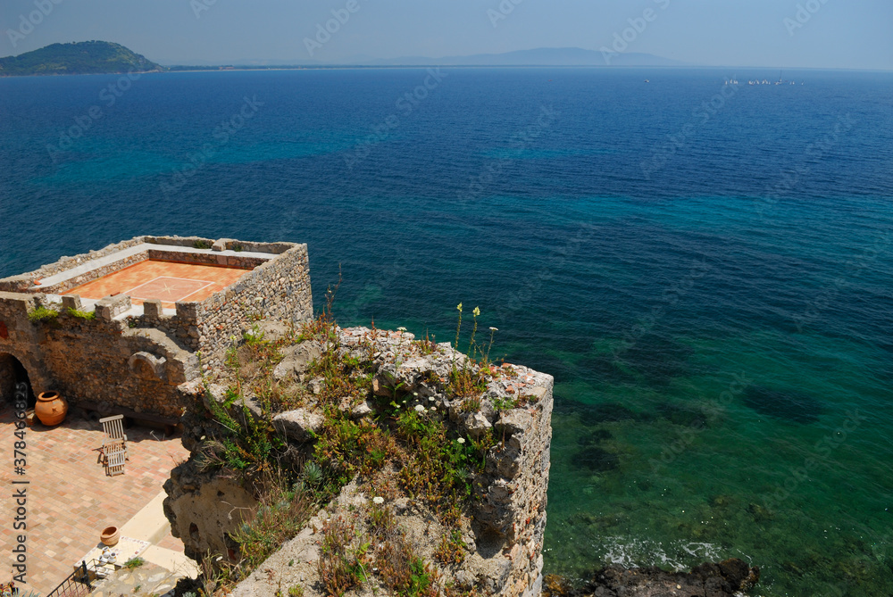 Villa overlooking Mediterranean sea and Monte Argentario at Talamone