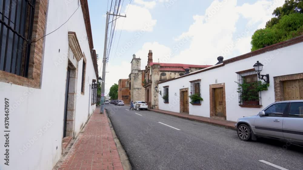 Tourist route along the Colonial streets of Santo Domingo with churches and museums. The Dominican Republic Tourist route along the Colonial streets of Santo Domingo with churches and museums. The Dominican Republic