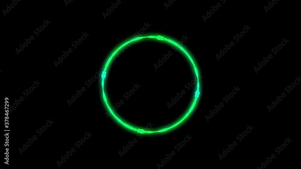 Sound wave isolated on black background. Green circle digital sound wave equalizer. Audio technology circle concept and design under the concept of green emphasize simplicity or animated background. Sound wave isolated on black background. Green circle digital sound wave equalizer. Audio technology circle concept and design under the concept of green emphasize simplicity or animated background.