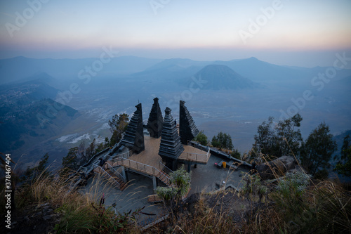 Sunset view from Seruni point which located in Bromo Tengger Semeru National Park photo