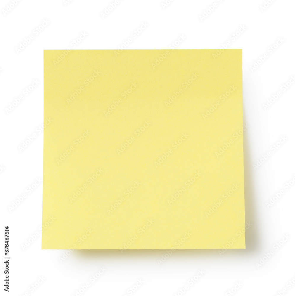 Yellow sticky notes on a white background Yellow sticky notes on a white background