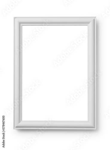 Framed on a white background