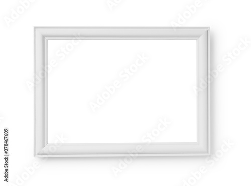 Framed on a white background