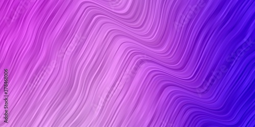 Light Purple vector texture with wry lines. Illustration in abstract style with gradient curved.  Template for cellphones.