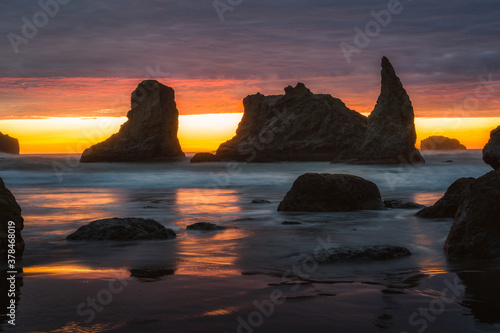 Dramatic and beautiful rock formations at the Oregon coast. 
