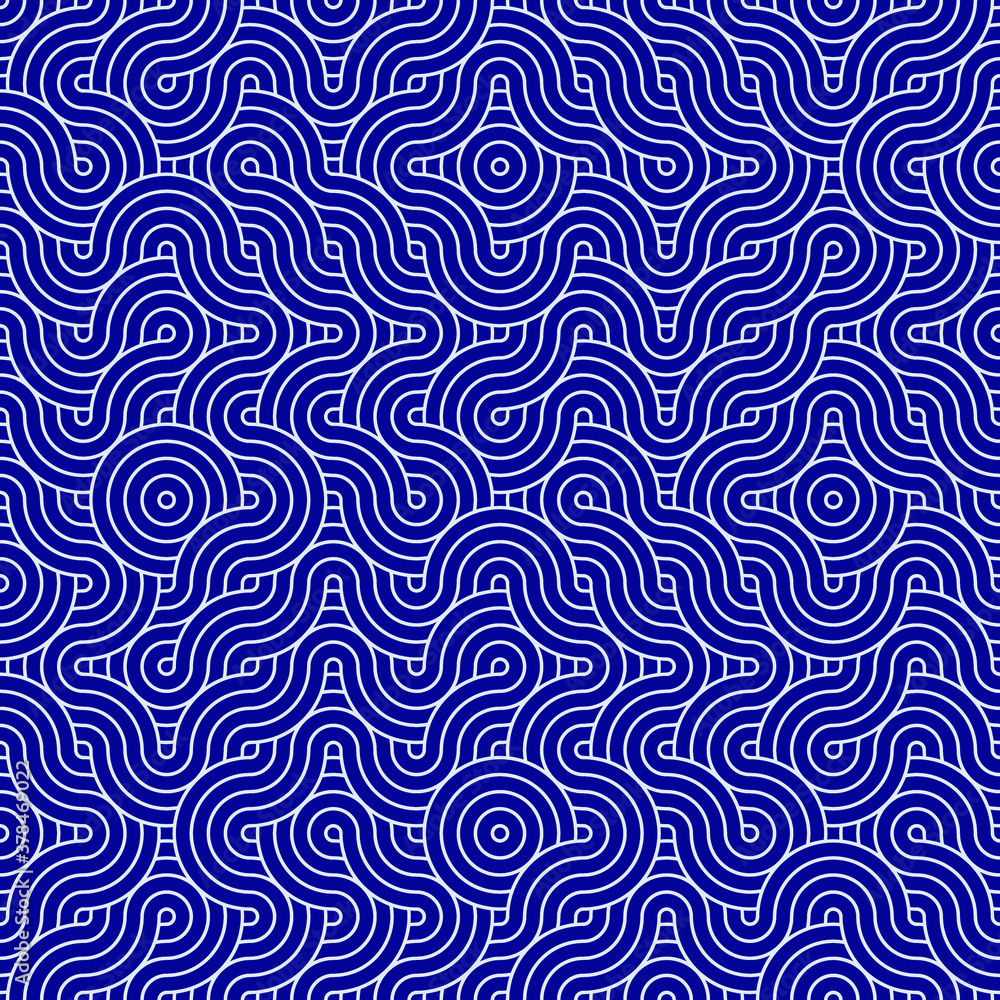 Overlapping Circles Pattern, art background.