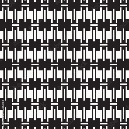 Abstract black geometric of rectangle and square pattern on white background.